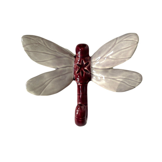 Purple Dragonfly Wall Hook